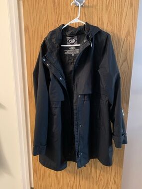 Women's Black Hooded Trench Coat